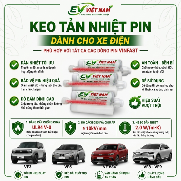 Keo tản nhiệt pin cho xe điện